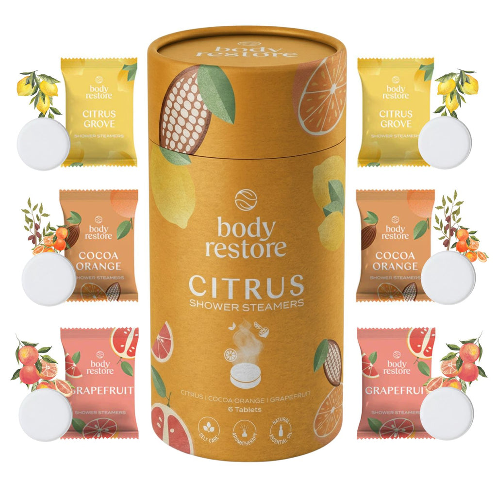 Citrus Mix Dusch-Dampfbomben - Geschenkbox 6er Pack