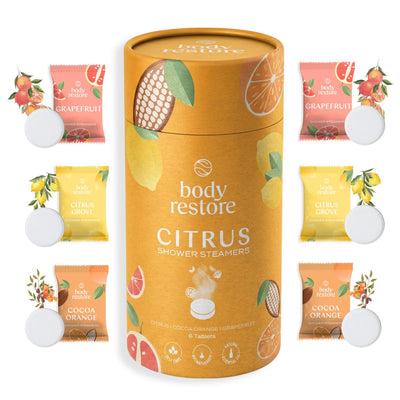 Citrus Mix Dusch-Dampfbomben - Geschenkbox 6er Pack