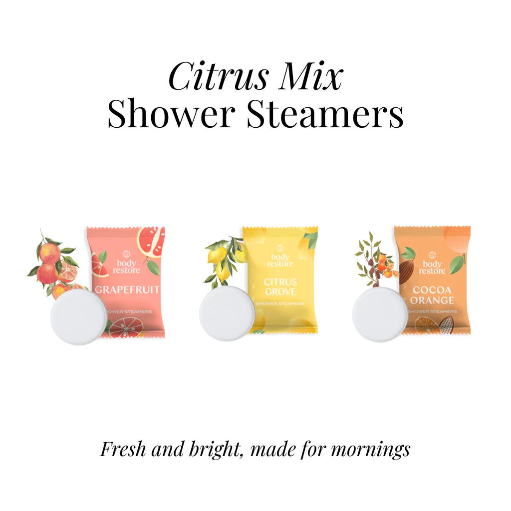 Citrus Mix Dusch-Dampfbomben - Geschenkbox 6er Pack