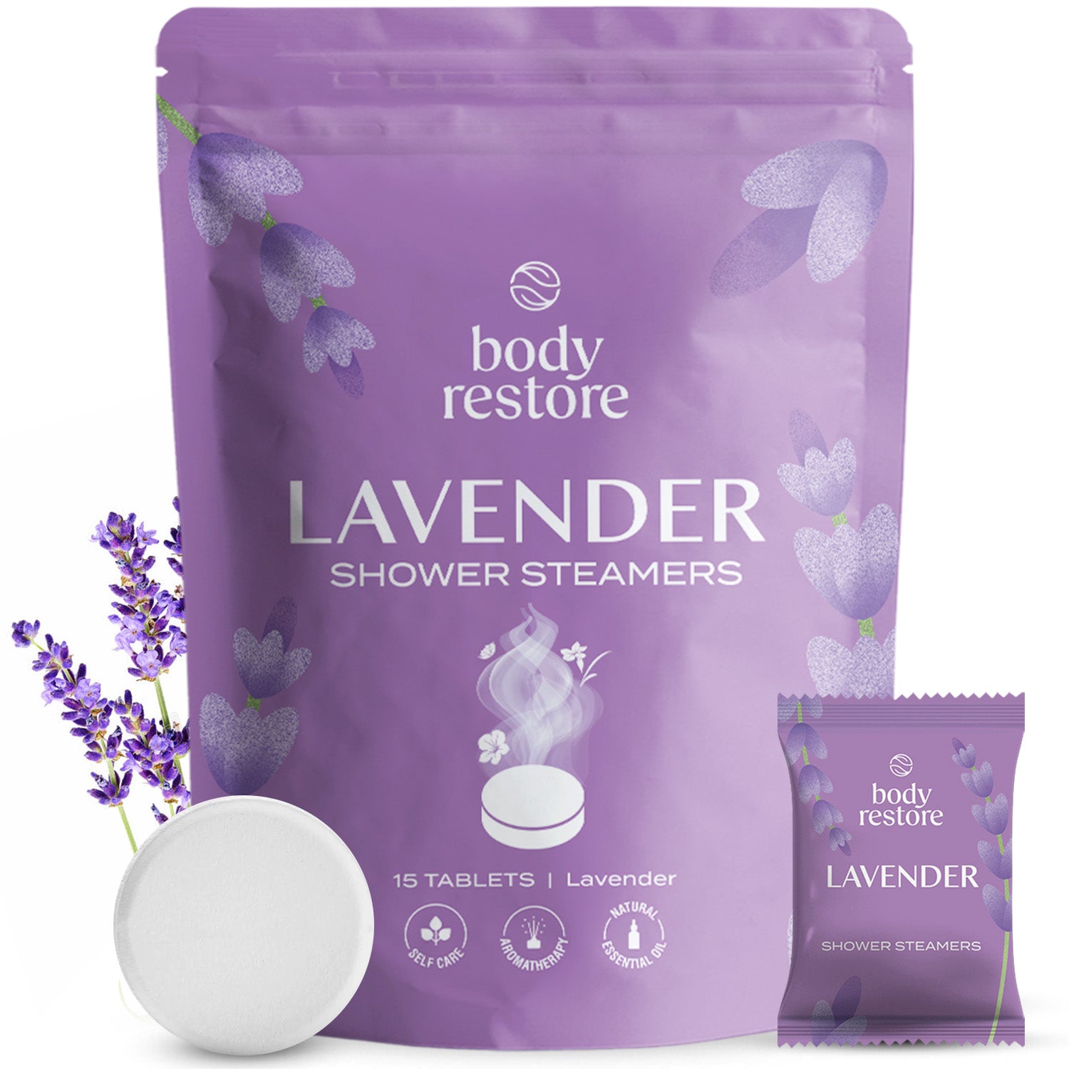 Lavendel Dusch-Duftkugeln - 15 Stück