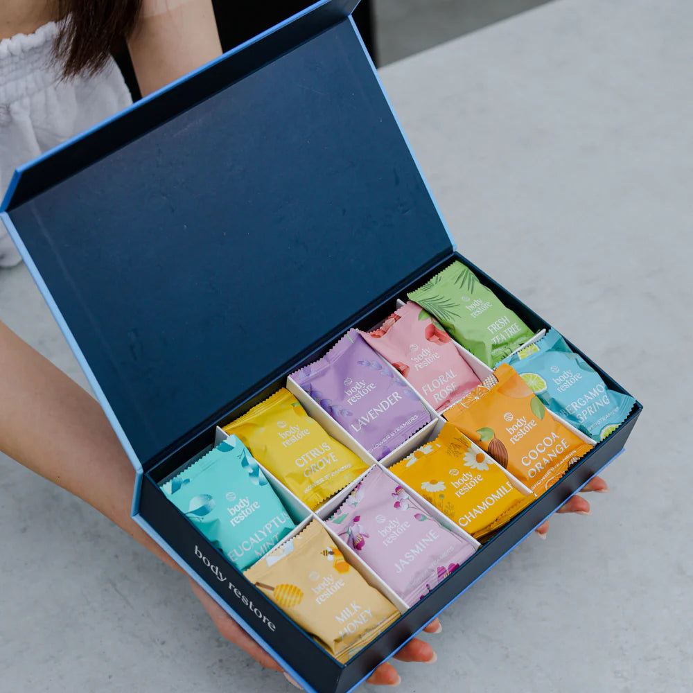 Aromatherapie-Kollektion Box - 30 Dusch-Duftkugeln