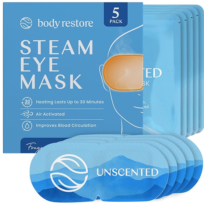 Geruchsneutrale Dampf-Augenmasken – 5er Pack