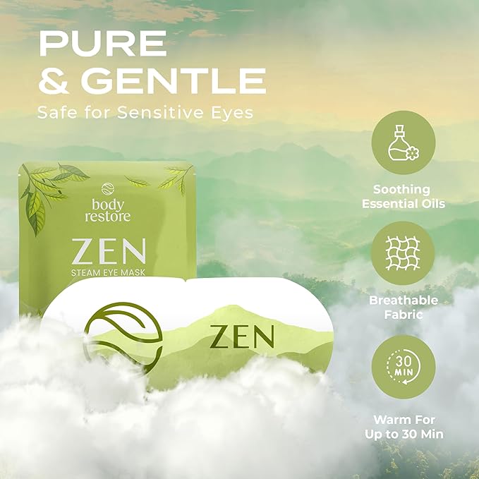 Grüner Tee Dampf Augenmasken – 5er Pack