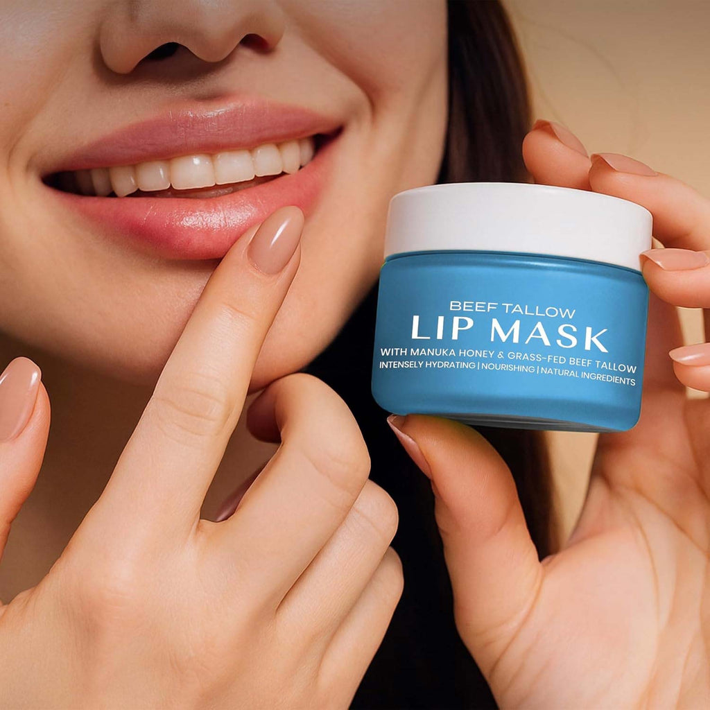 Lippenmaske mit Rindertalg – Pfefferminze
