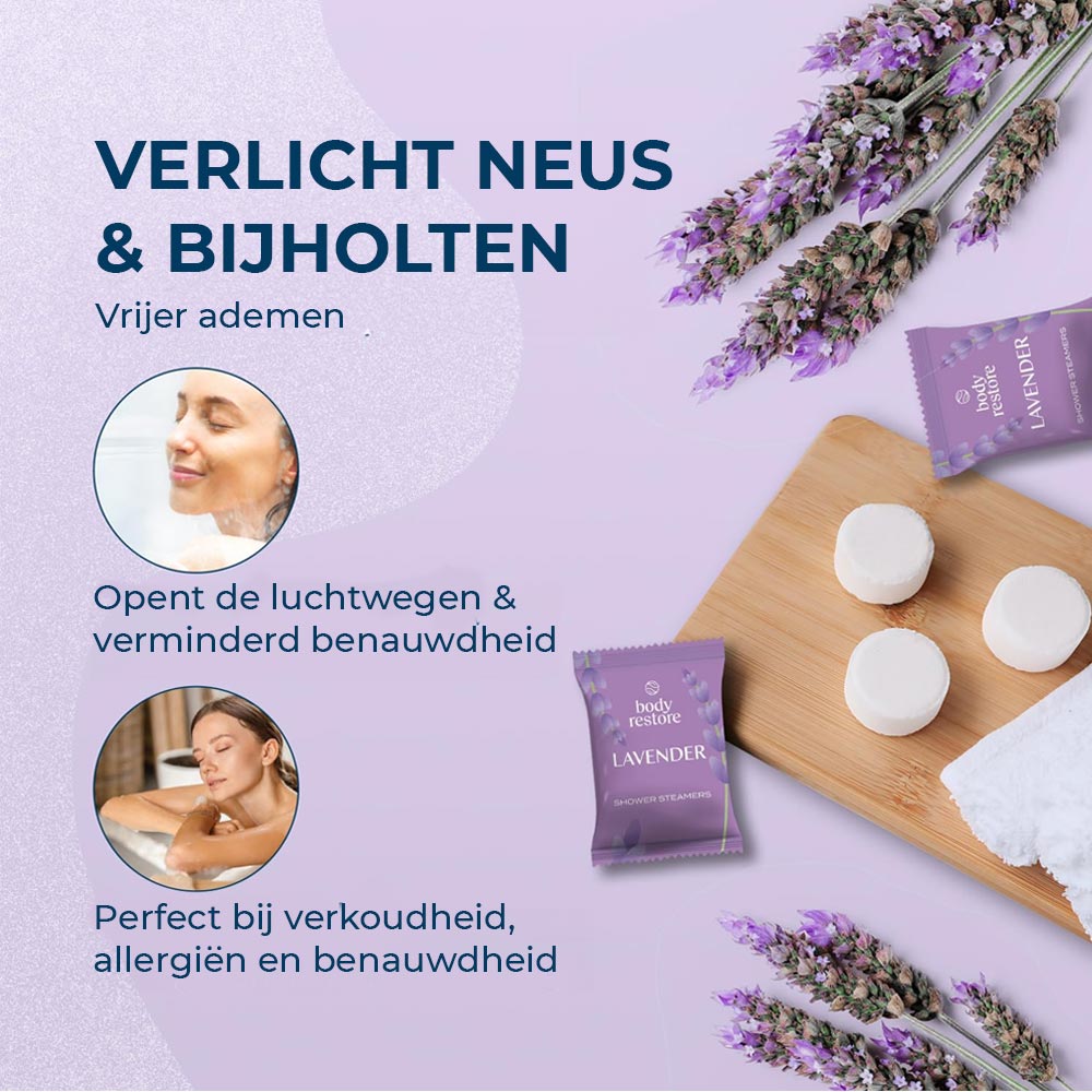 Lavendel Dusch-Duftkugeln (3er Pack)