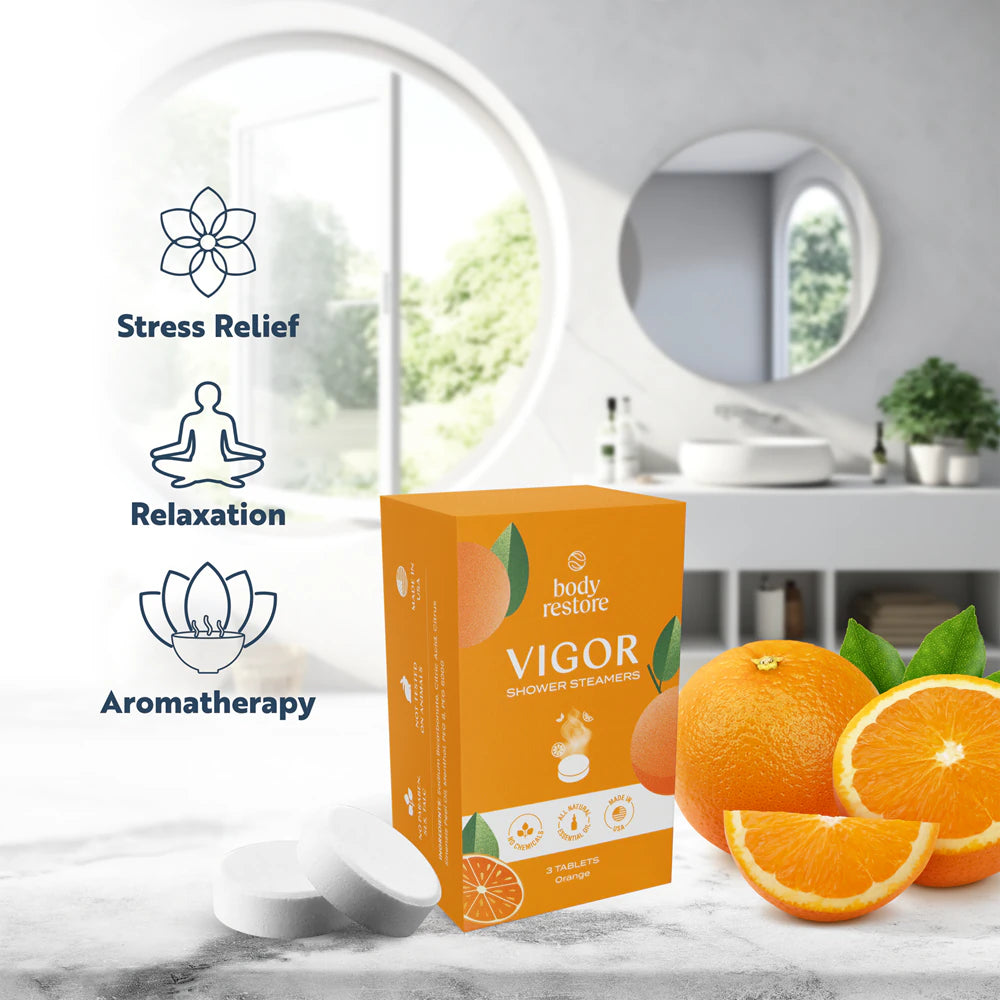 Orangen-Duschbombe (3er Pack)